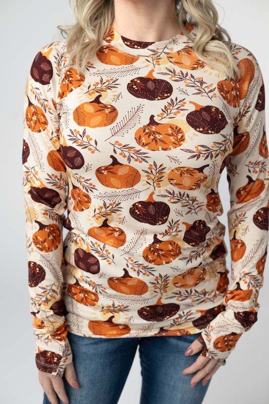 IN STOCK Blair Long Sleeve Top - Autumn Gourds by Michelle Mae