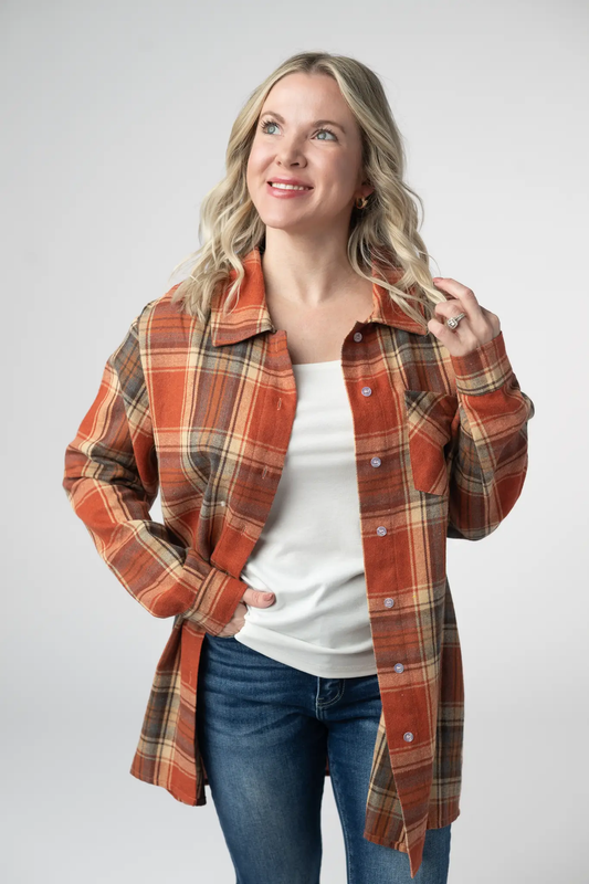Tunic Plaid Top - Pumpkin Plaid by Michelle Mae