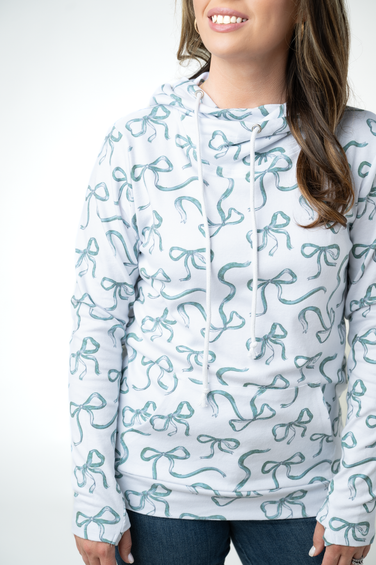 IN STOCK Ashley Hoodie - Green Ribbons by Michelle Mae