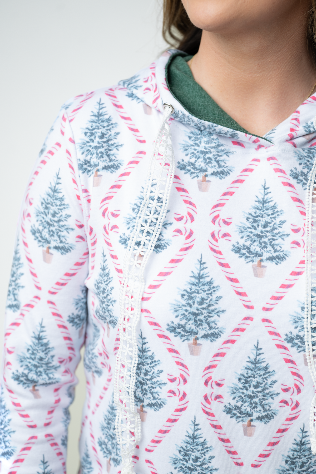 IN STOCK Hailey Pullover Hoodie - Candy Cane Lane by Michelle Mae