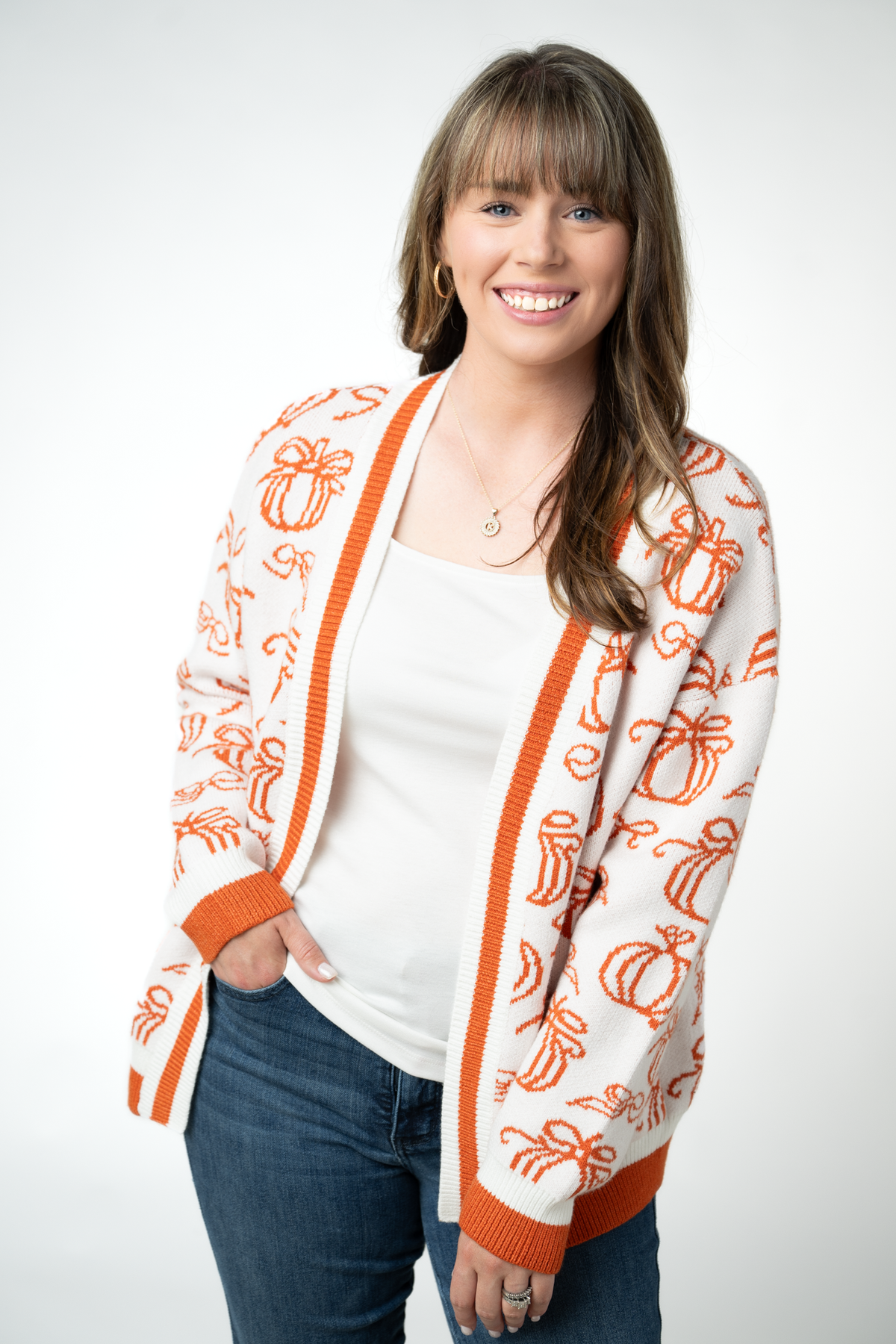 IN STOCK Pumpkins Pocket Cardigan by Michelle Mae