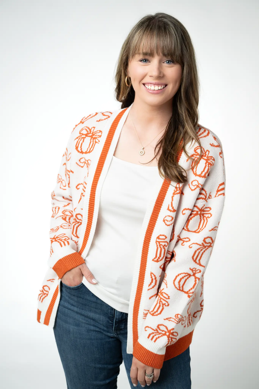 Pumpkins Pocket Cardigan by Michelle Mae