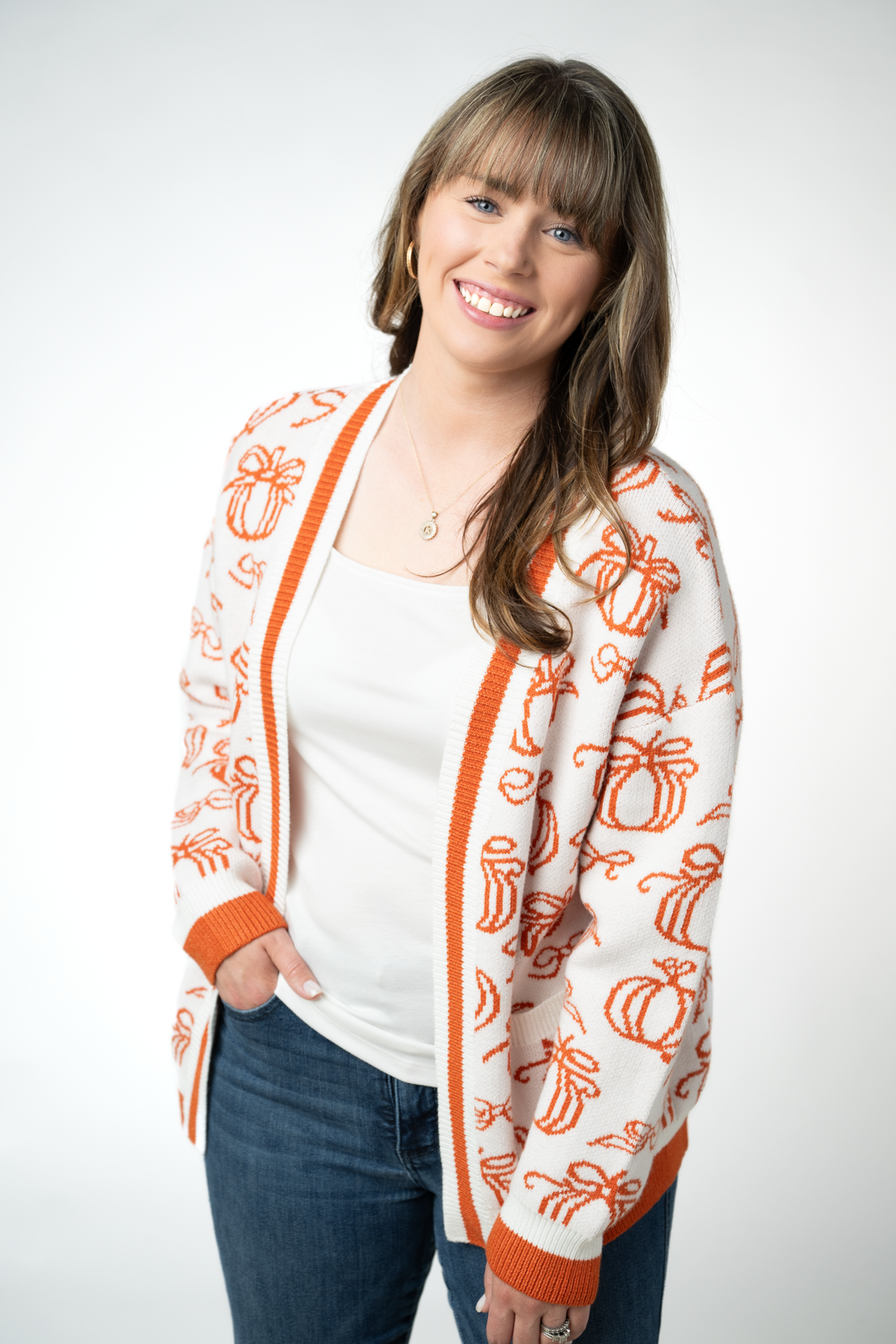IN STOCK Pumpkins Pocket Cardigan by Michelle Mae