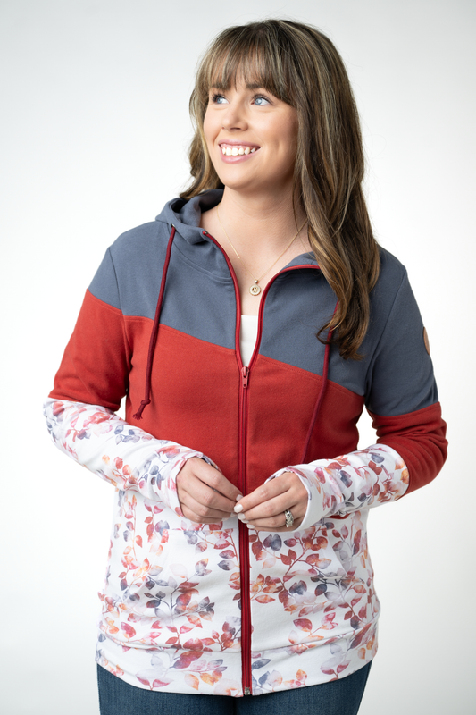 IN STOCK Colorblock Fullzip - Autumn Watercolor Mix by Michelle Mae