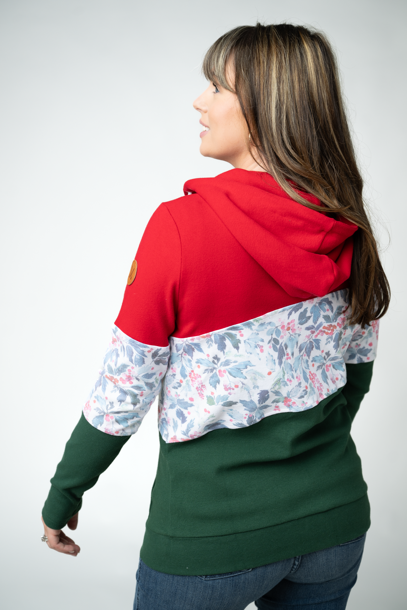IN STOCK Colorblock Fullzip - Red, Winter Berry, Evergreen by Michelle Mae
