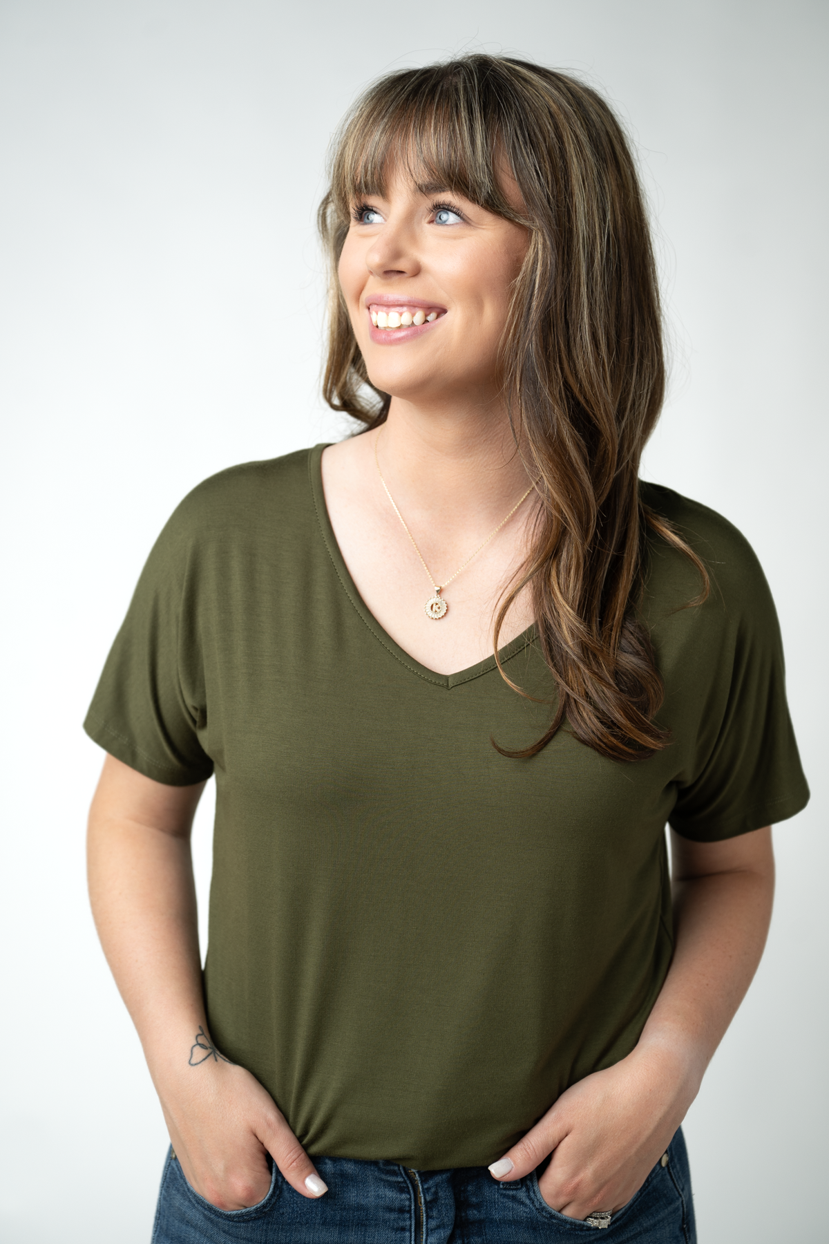IN STOCK Chloe Cozy Top - Dark Olive by Michelle Mae