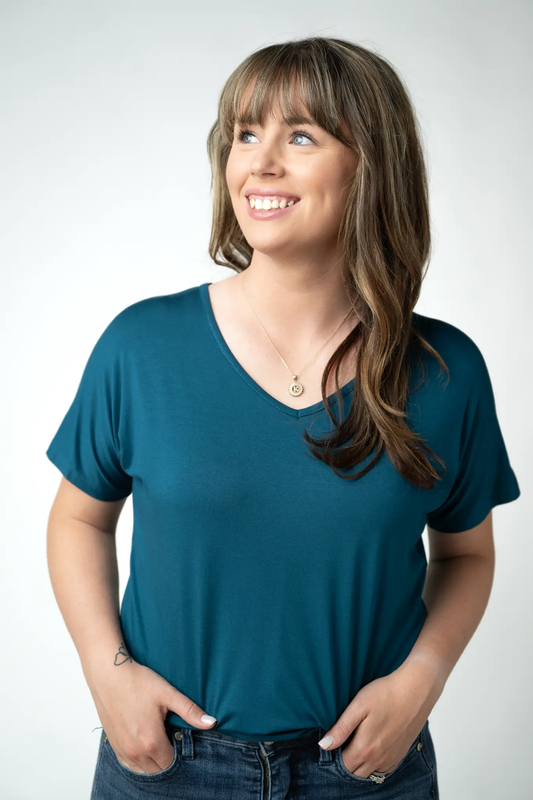 Chloe Cozy Top - Teal by Michelle Mae
