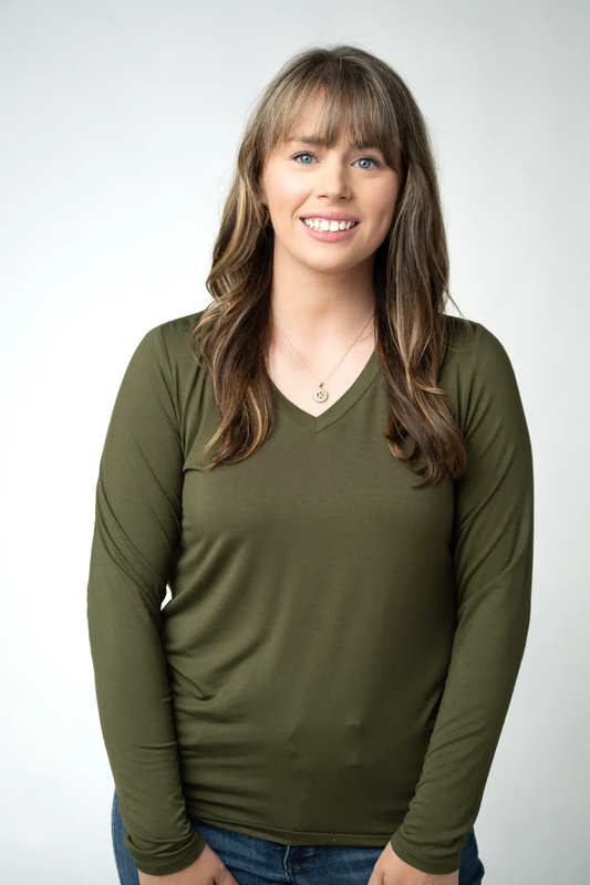 Larissa Long Sleeve - Dark Olive by Michelle Mae