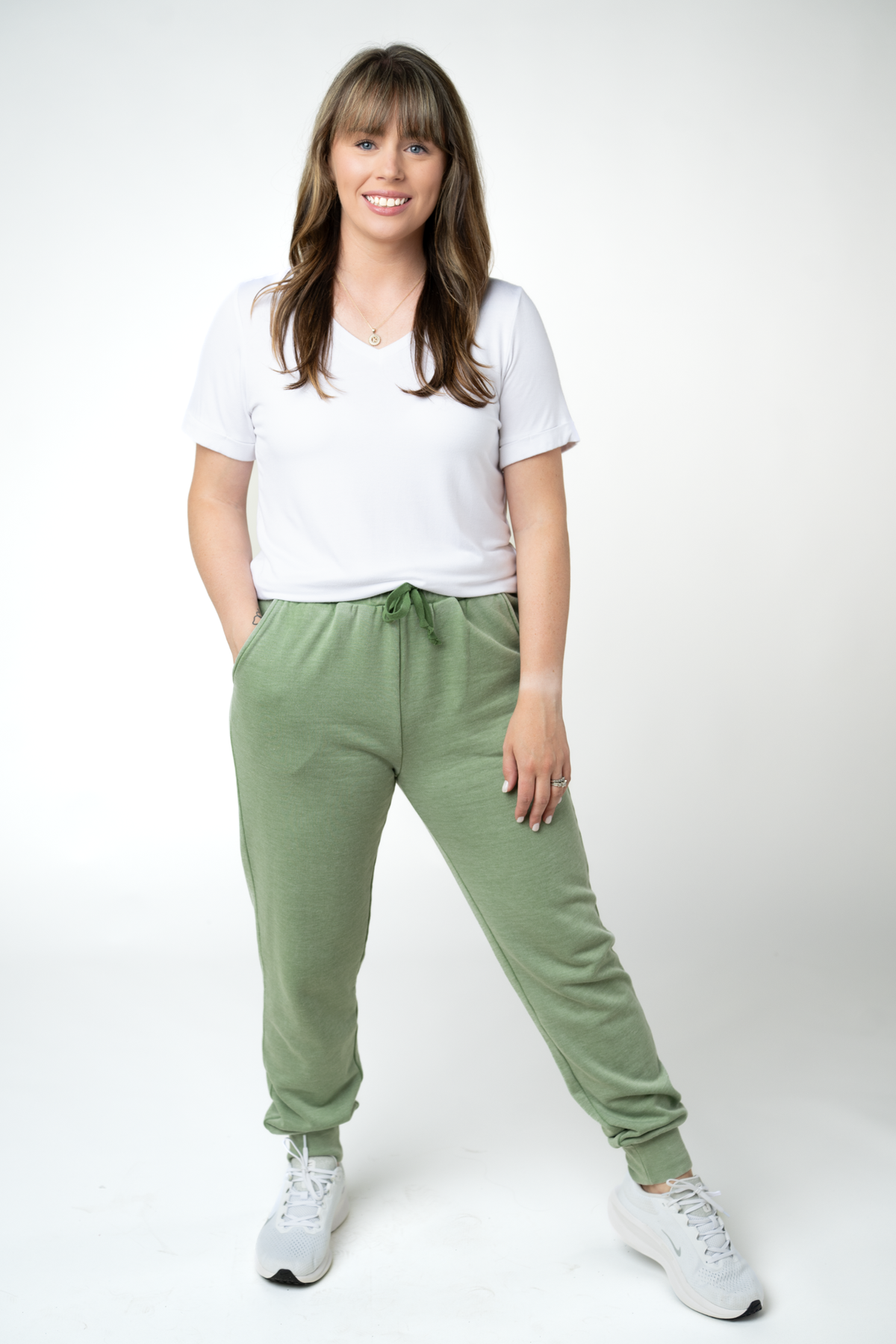 IN STOCK Vintage Wash Joggers - Olive by Michelle Mae