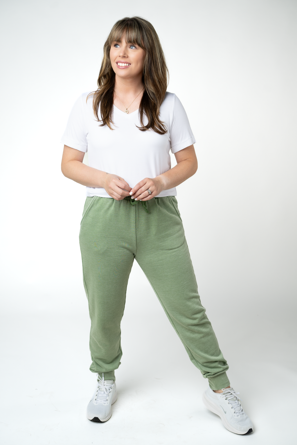 IN STOCK Vintage Wash Joggers - Olive by Michelle Mae