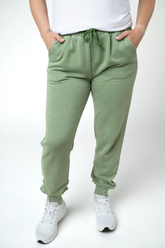 Vintage Wash Joggers - Olive by Michelle Mae