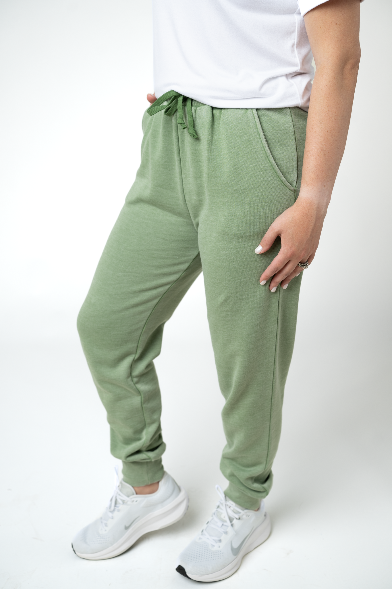 Vintage Wash Joggers - Olive by Michelle Mae