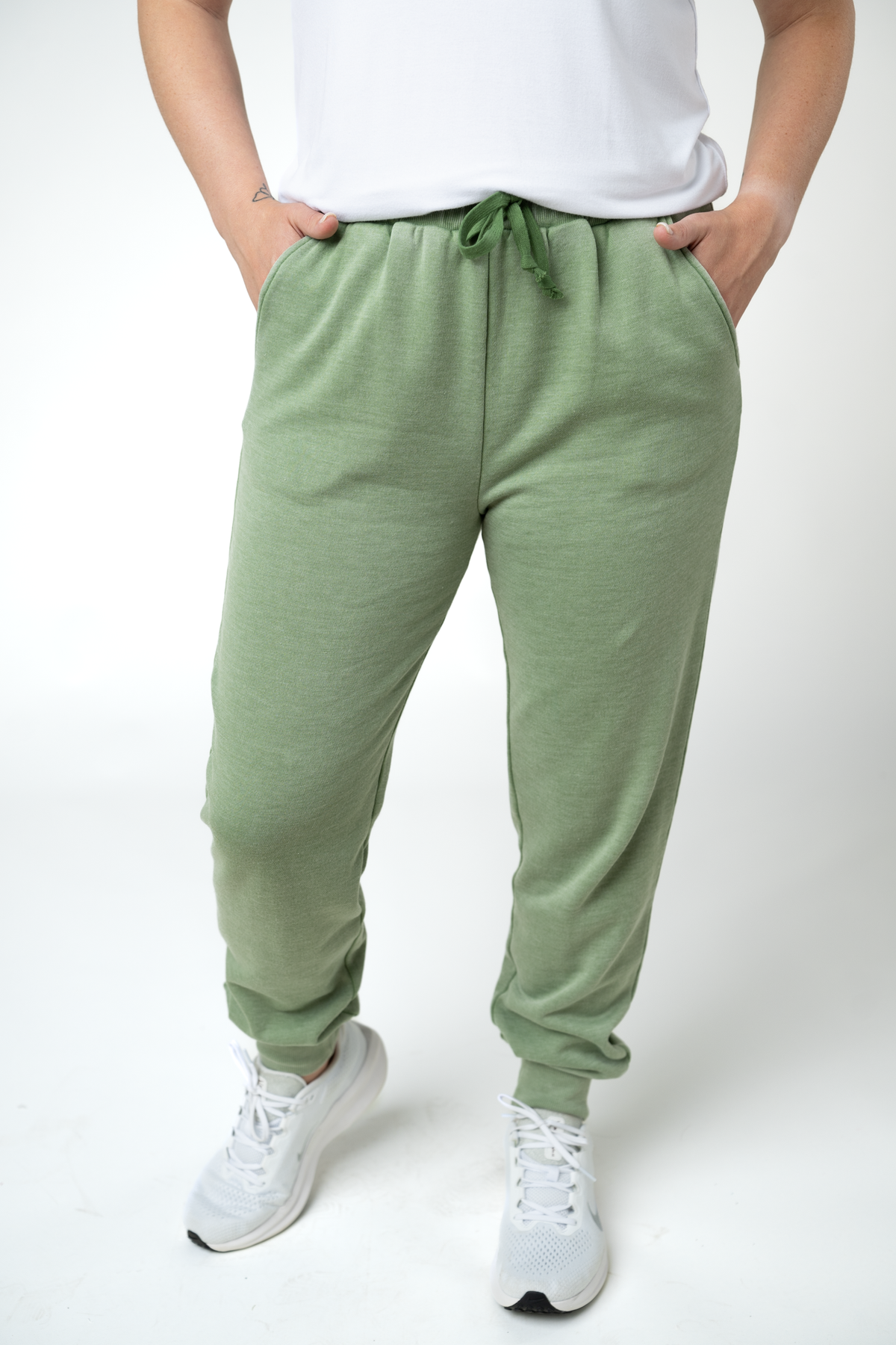 IN STOCK Vintage Wash Joggers - Olive by Michelle Mae