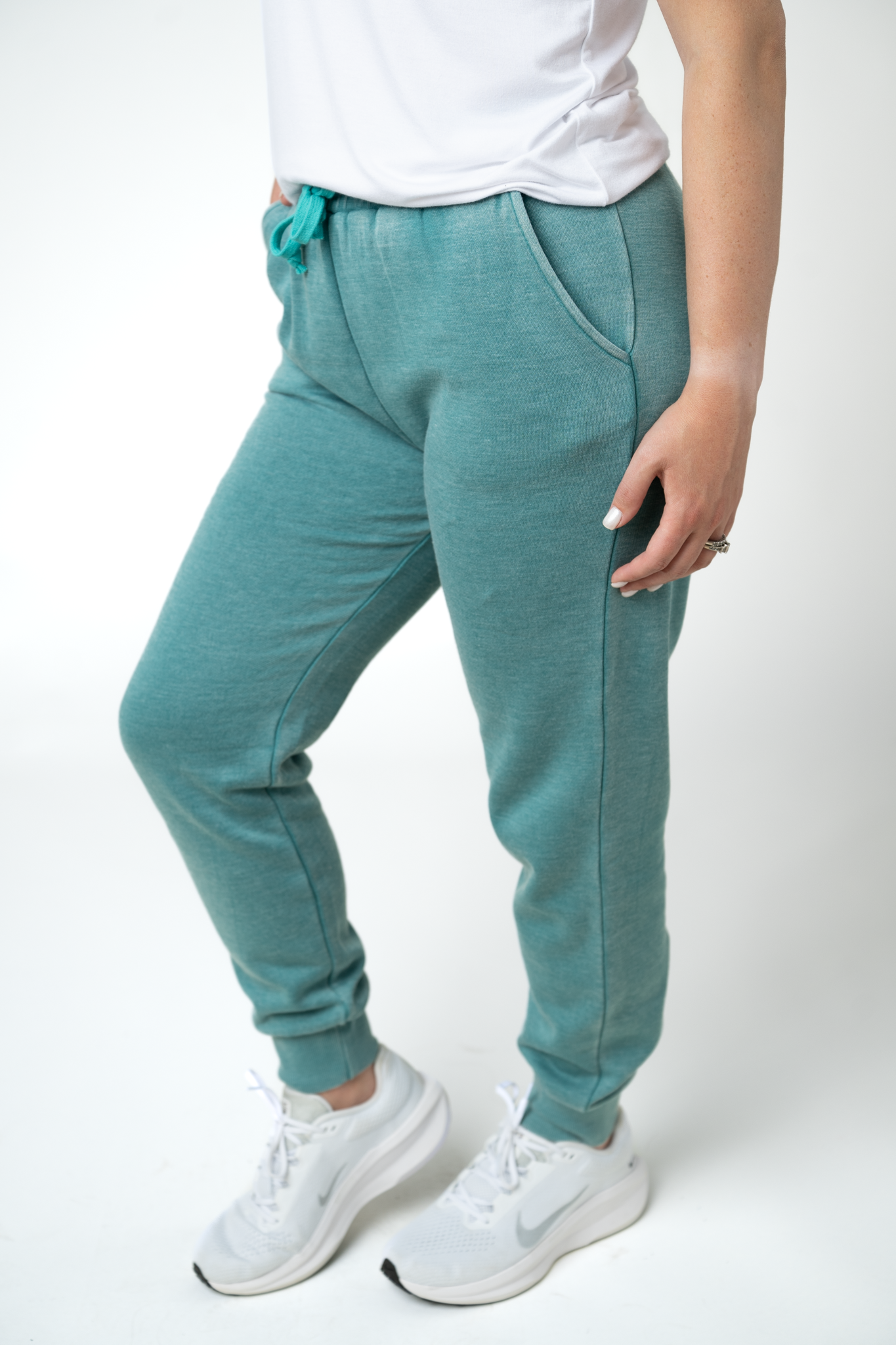 Vintage Wash Joggers - Teal by Michelle Mae