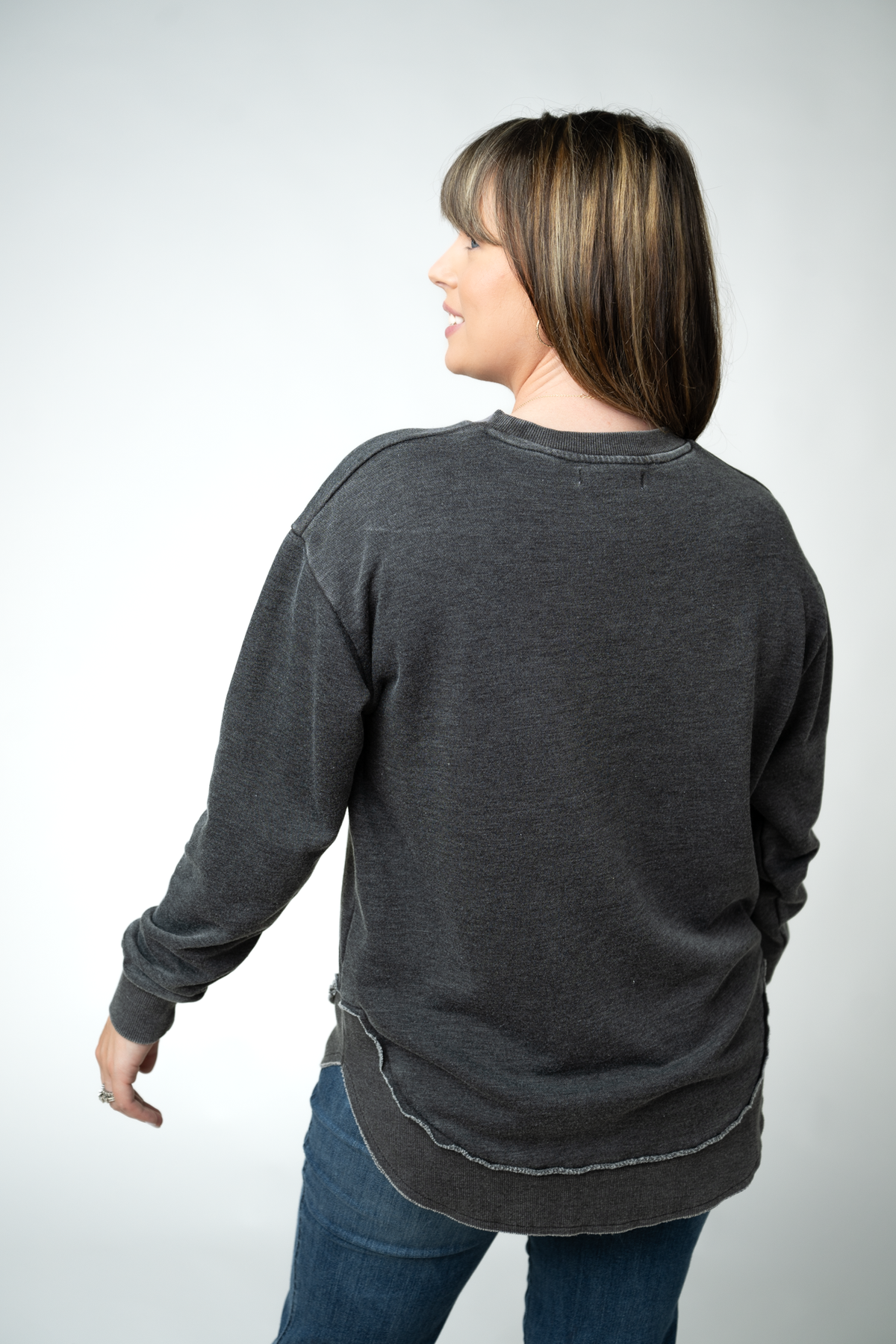 IN STOCK Vintage Wash Pullover - Black by Michelle Mae