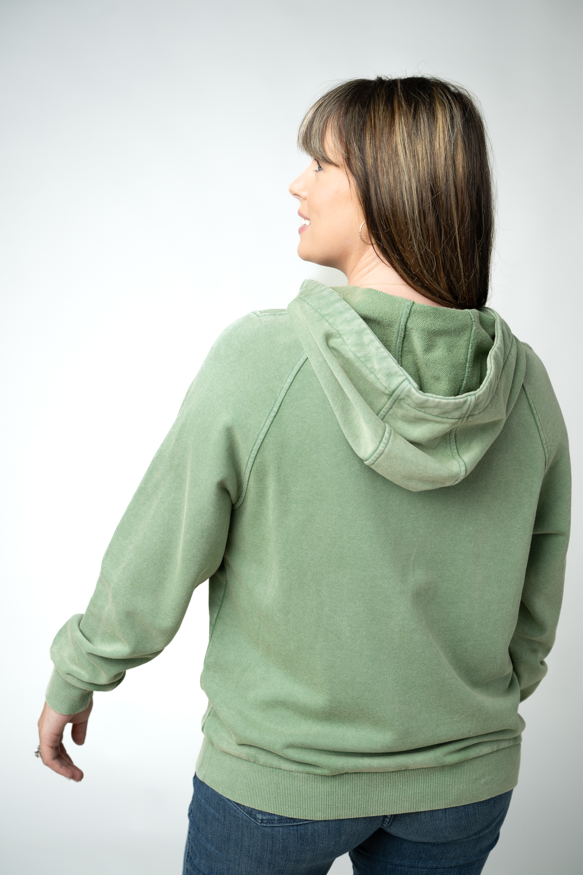 IN STOCK Ryker Vintage Wash Hoodie- Olive by Michelle Mae