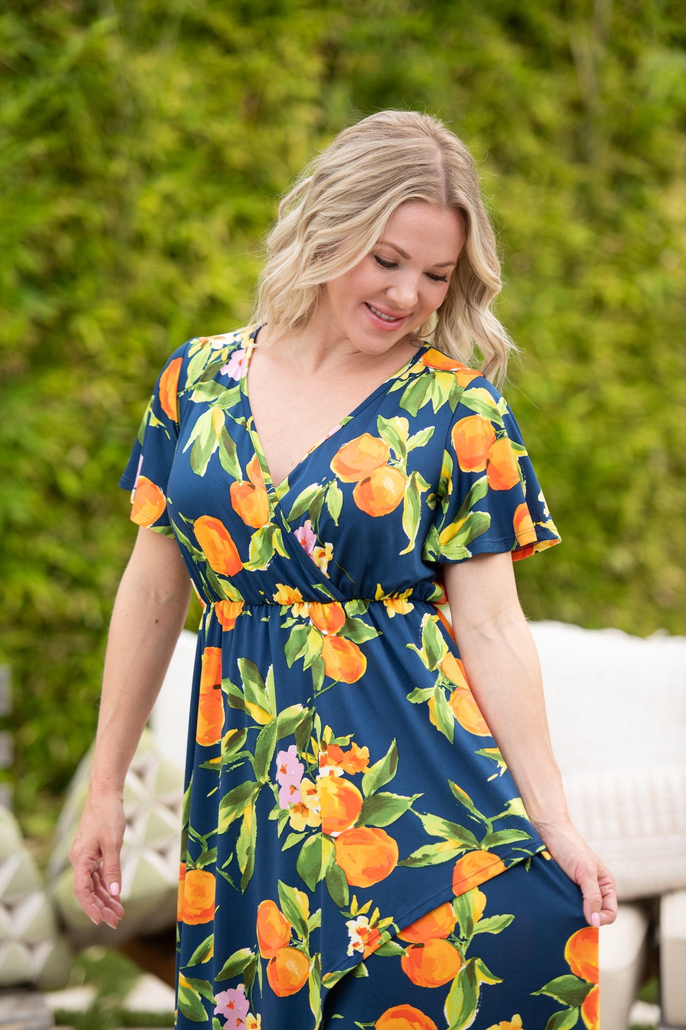IN STOCK Harley High-Low Dress - Navy Citrus FINAL SALE by Michelle Mae