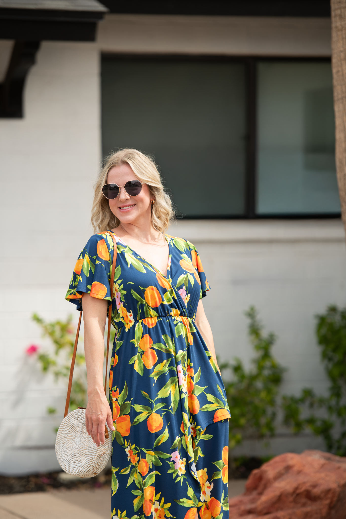 IN STOCK Harley High-Low Dress - Navy Citrus FINAL SALE by Michelle Mae