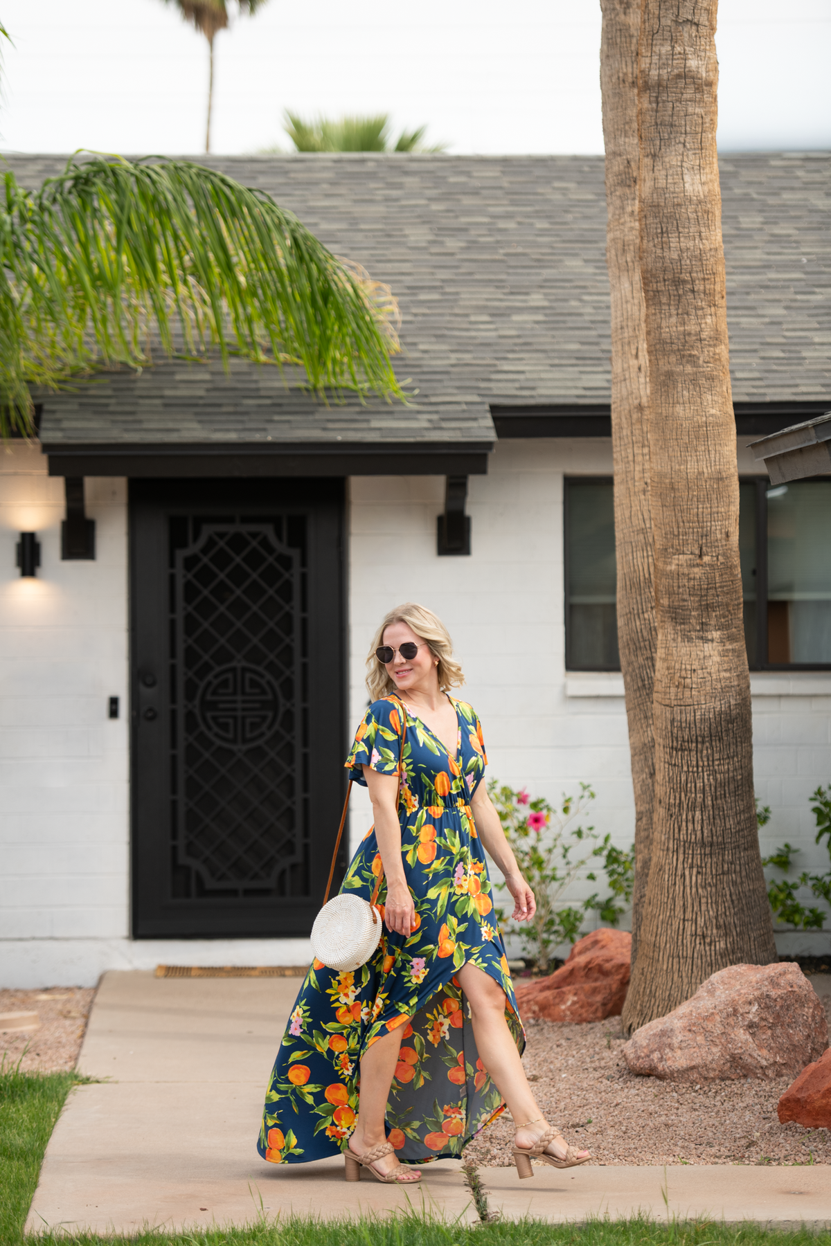 IN STOCK Harley High-Low Dress - Navy Citrus FINAL SALE by Michelle Mae