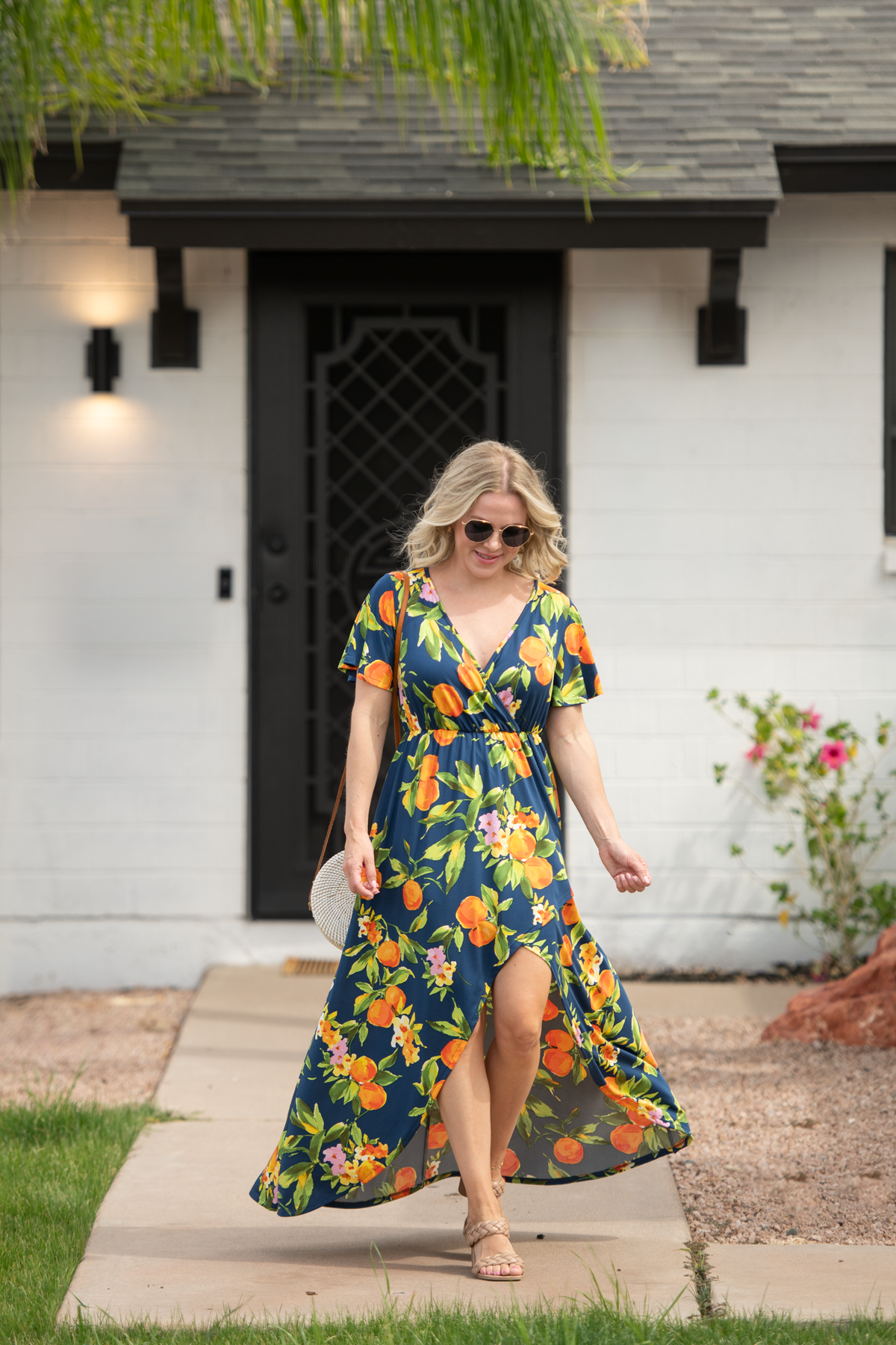 IN STOCK Harley High-Low Dress - Navy Citrus FINAL SALE by Michelle Mae