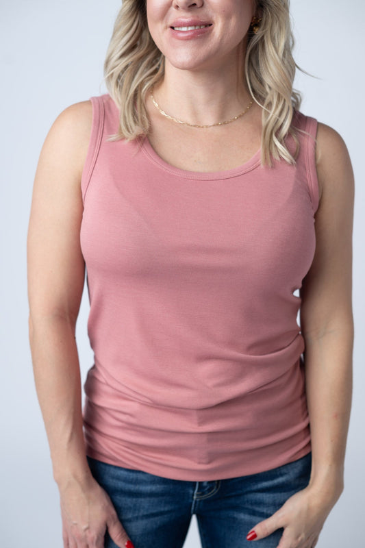 IN STOCK Ava Tank - Rose