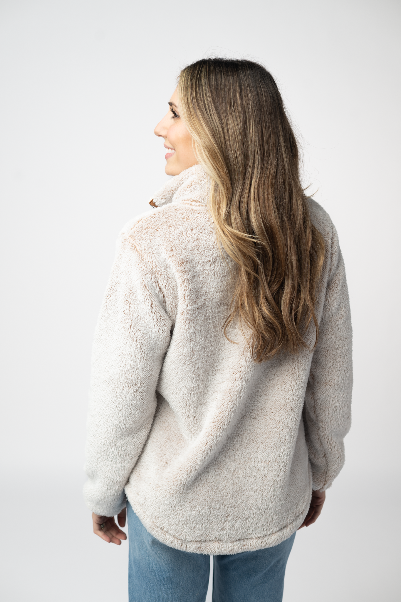 IN STOCK Ryan 1/4 Zip Sherpa - Camel by Michelle Mae