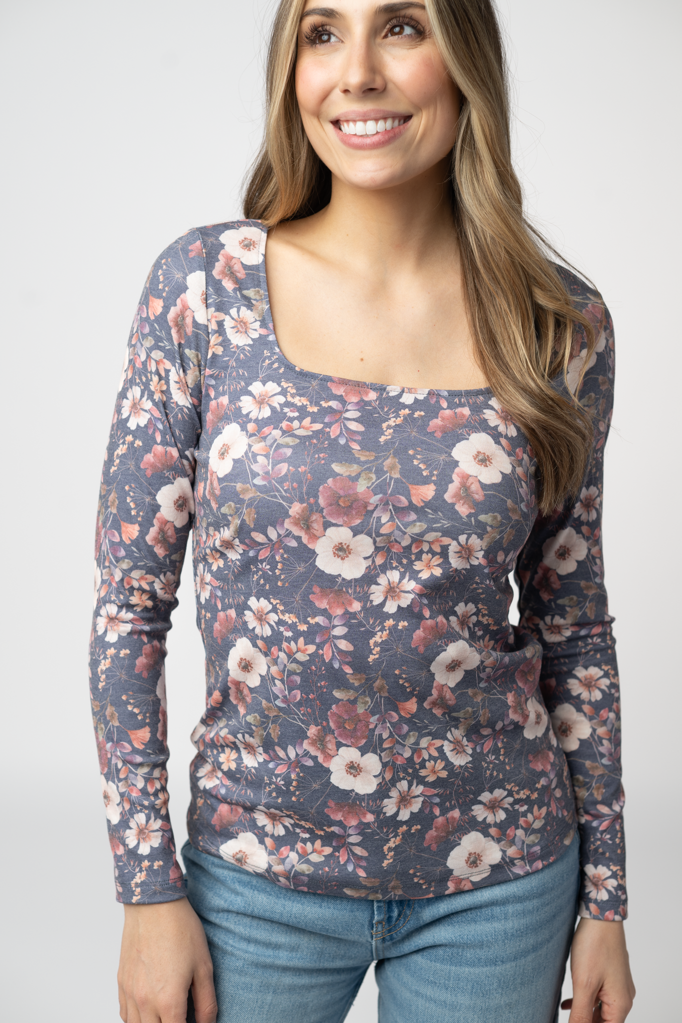 IN STOCK Alyssa Long Sleeve Top - Blushwood Floral by Michelle Mae