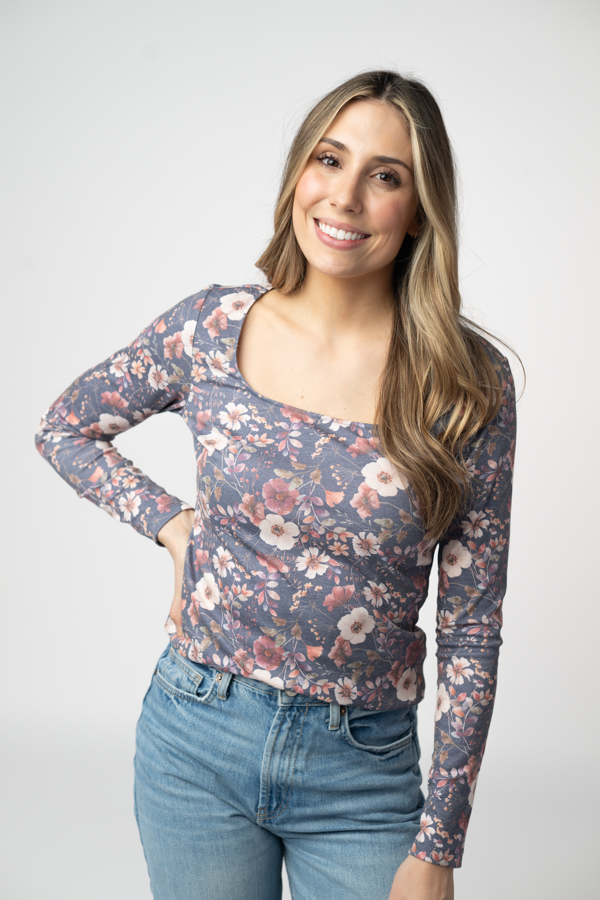 IN STOCK Alyssa Long Sleeve Top - Blushwood Floral by Michelle Mae