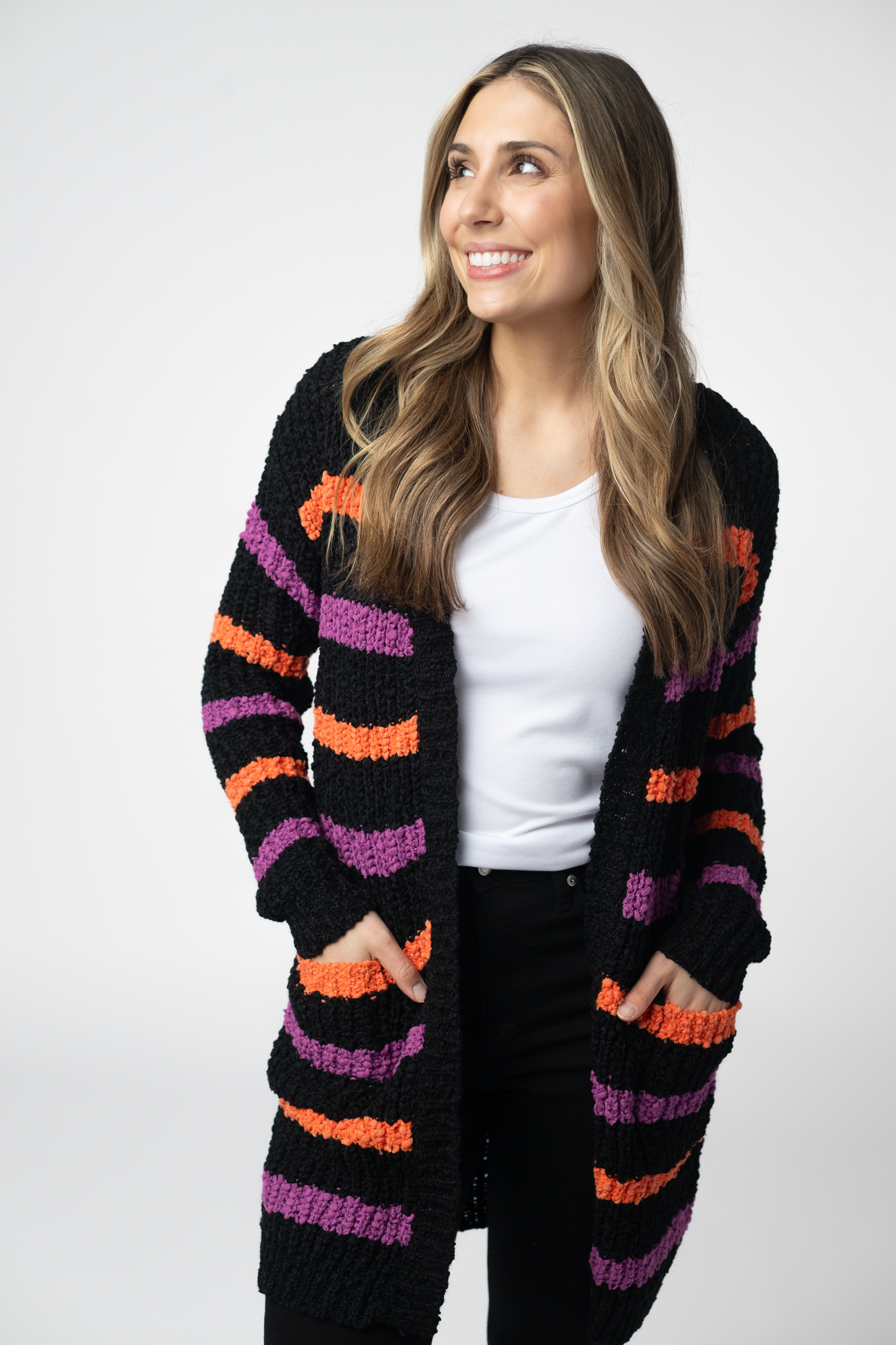 IN STOCK Halloween Striped Cardigan by Michelle Mae