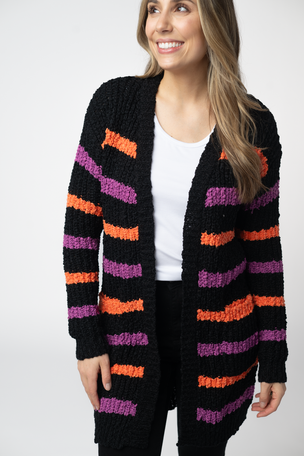 IN STOCK Halloween Striped Cardigan by Michelle Mae