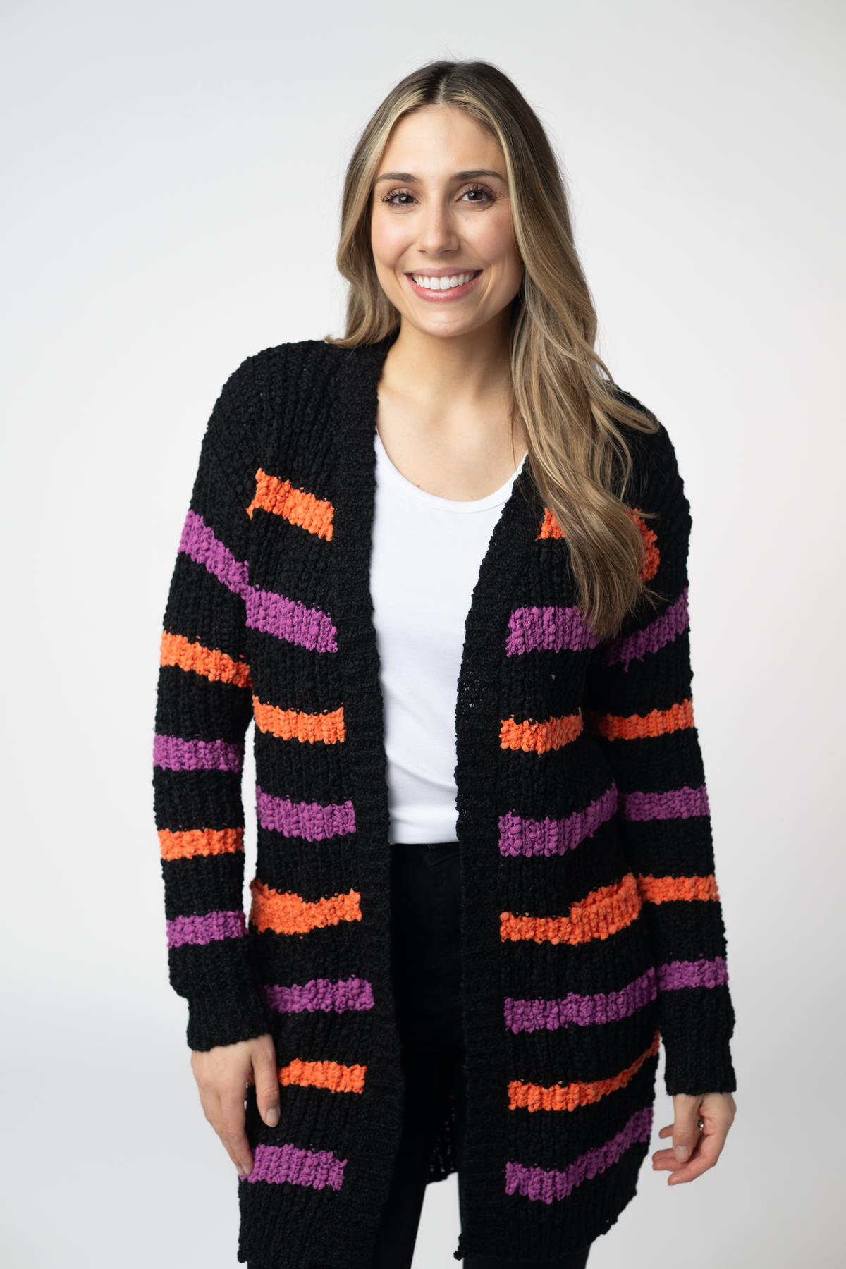 IN STOCK Halloween Striped Cardigan by Michelle Mae