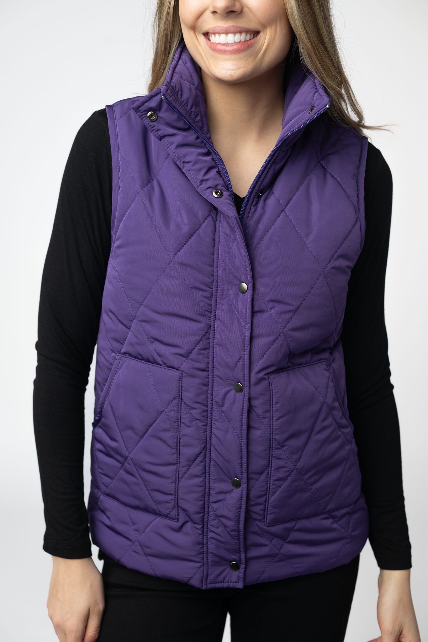 IN STOCK Remy Zip Up Vest - Purple by Michelle Mae