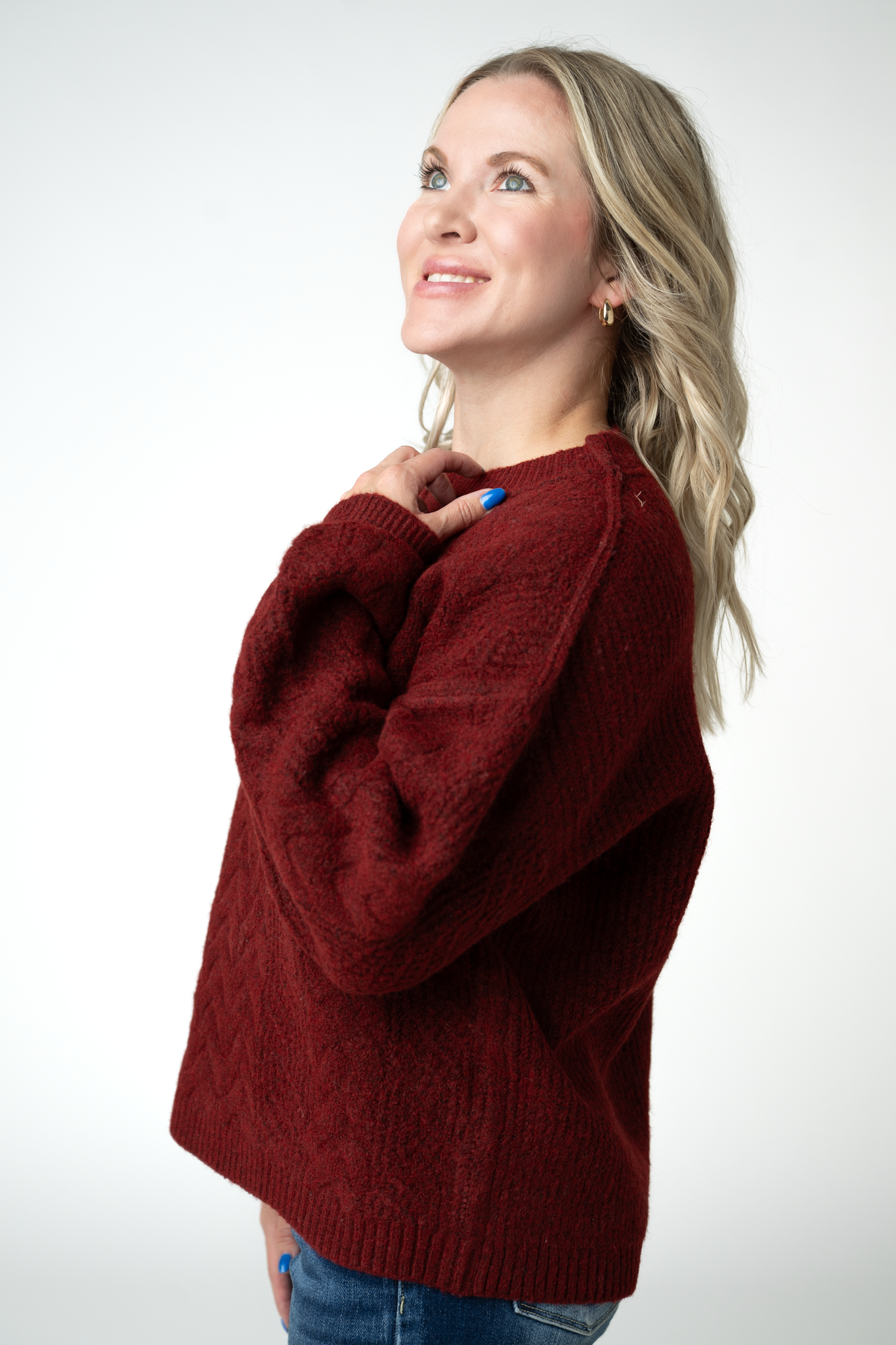 IN STOCK Dakota Sweater - Burgundy by Michelle Mae