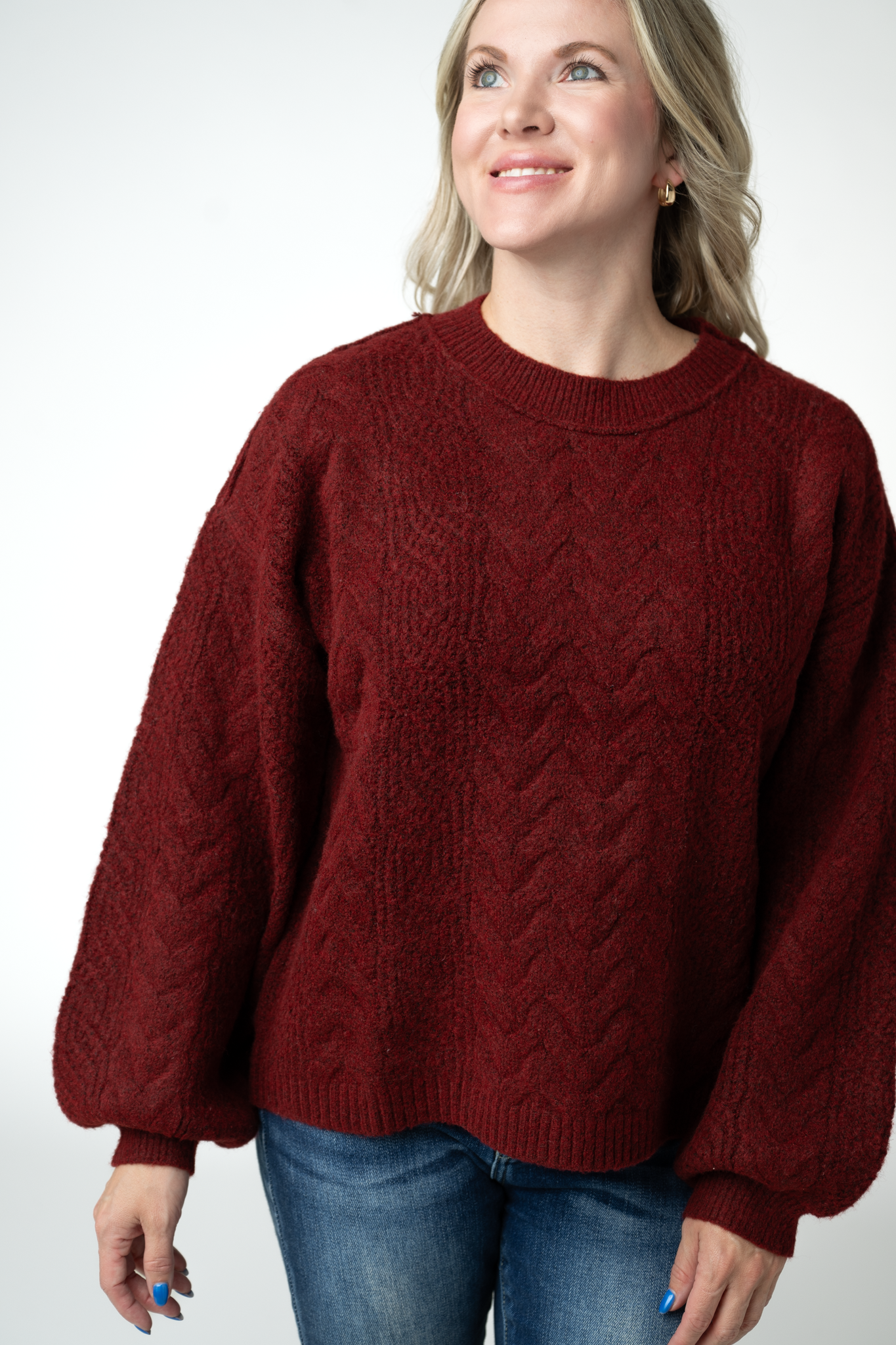 IN STOCK Dakota Sweater - Burgundy by Michelle Mae