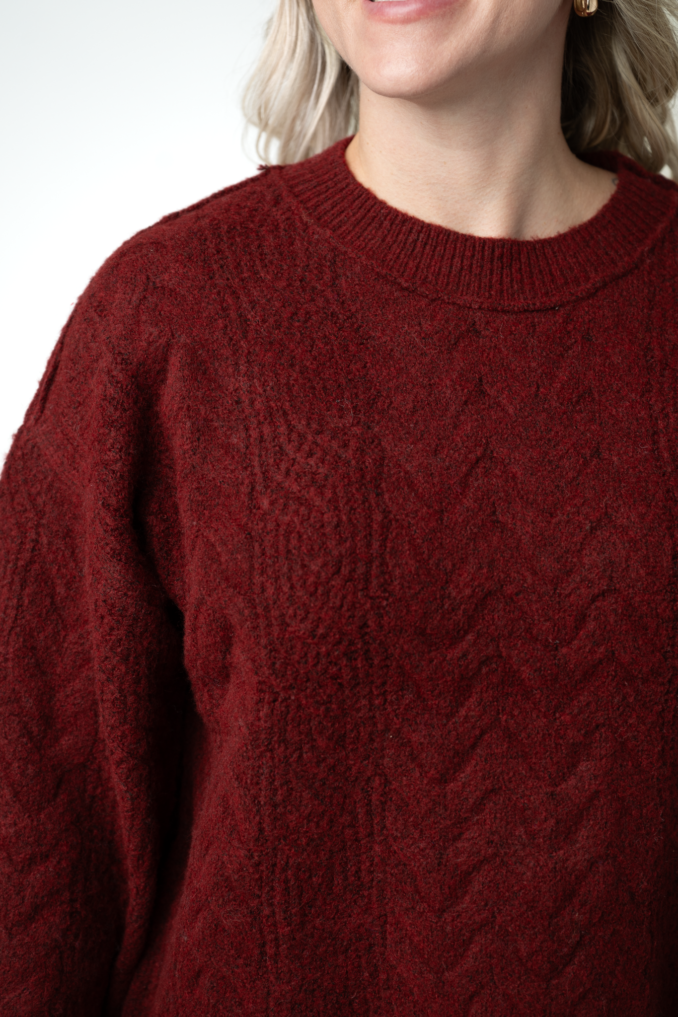 IN STOCK Dakota Sweater - Burgundy by Michelle Mae