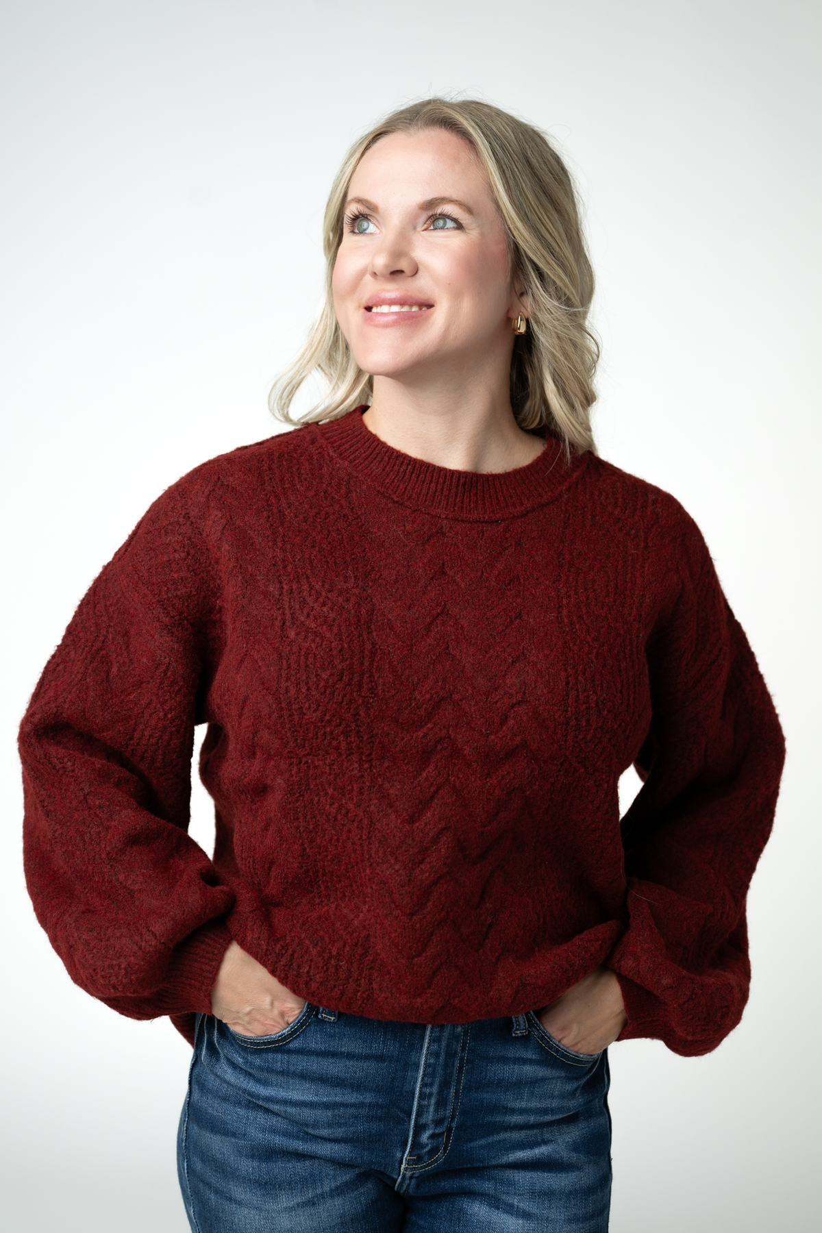 IN STOCK Dakota Sweater - Burgundy by Michelle Mae