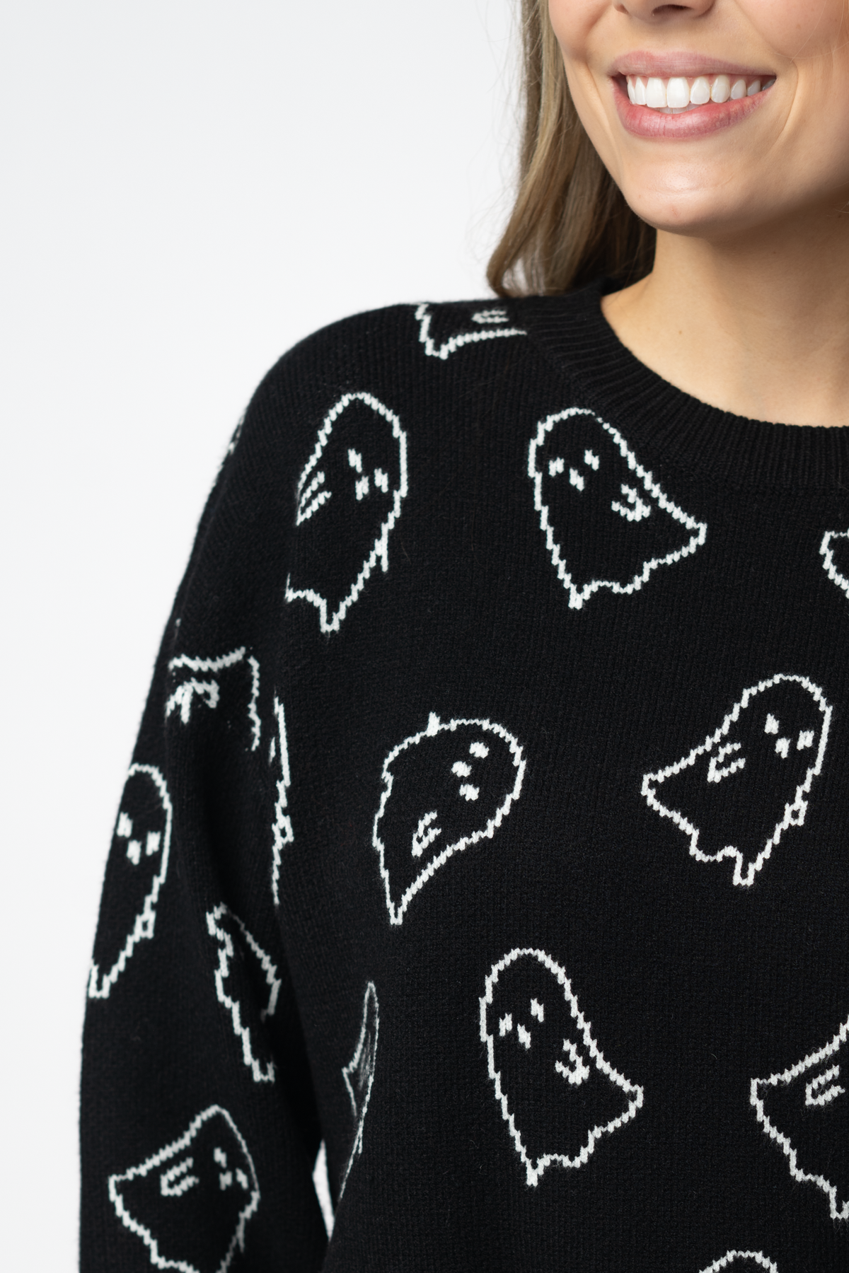 IN STOCK Ghost Pullover Sweater - Midnight Ghosts by Michelle Mae