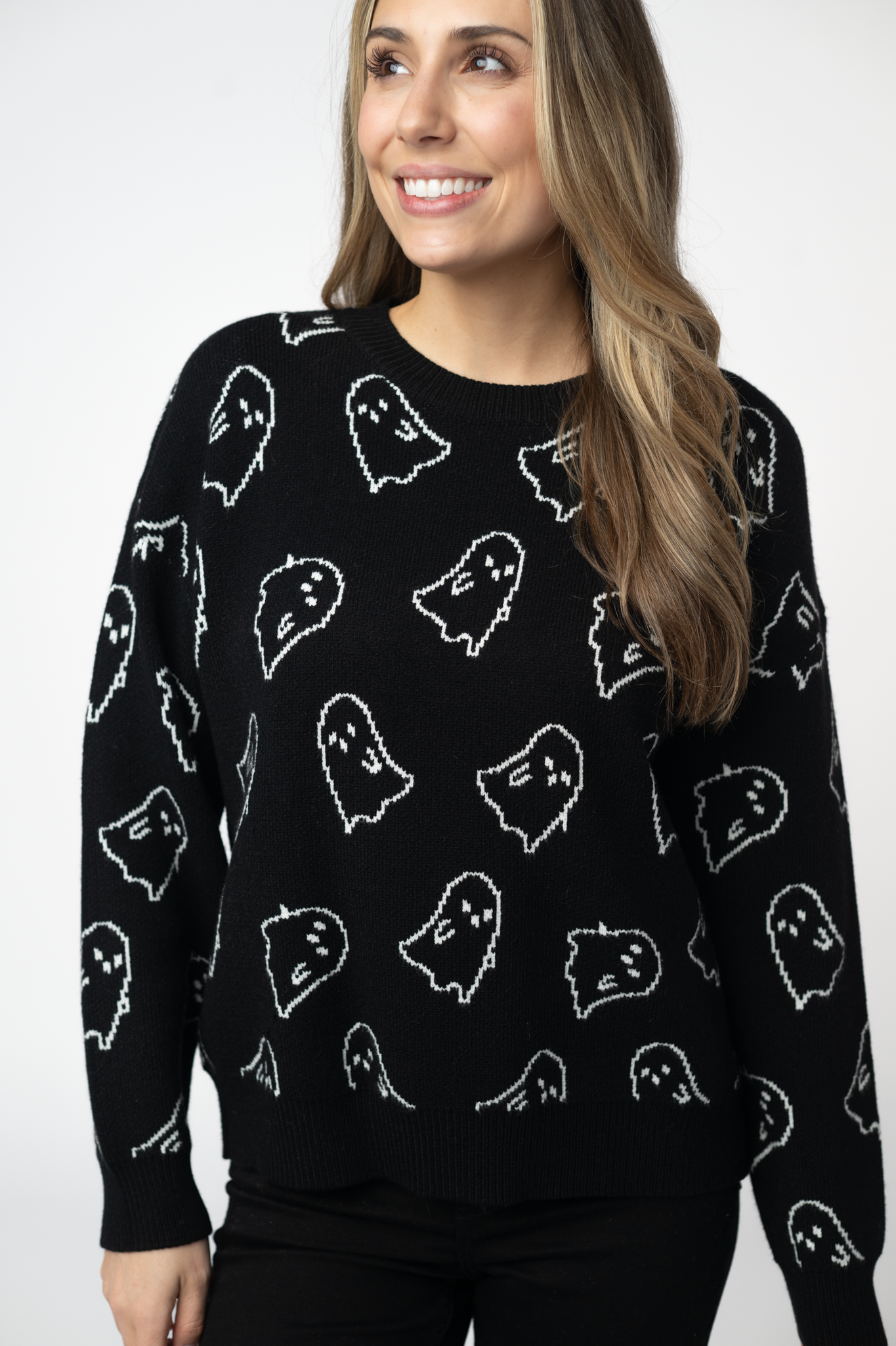 IN STOCK Ghost Pullover Sweater - Midnight Ghosts by Michelle Mae