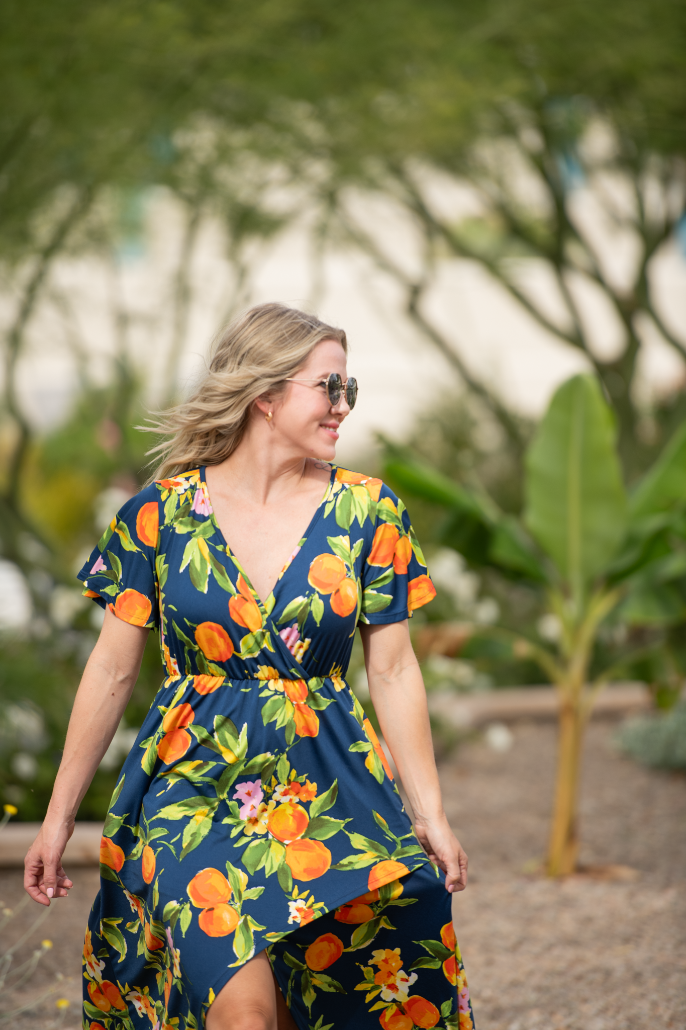 IN STOCK Harley High-Low Dress - Navy Citrus FINAL SALE by Michelle Mae