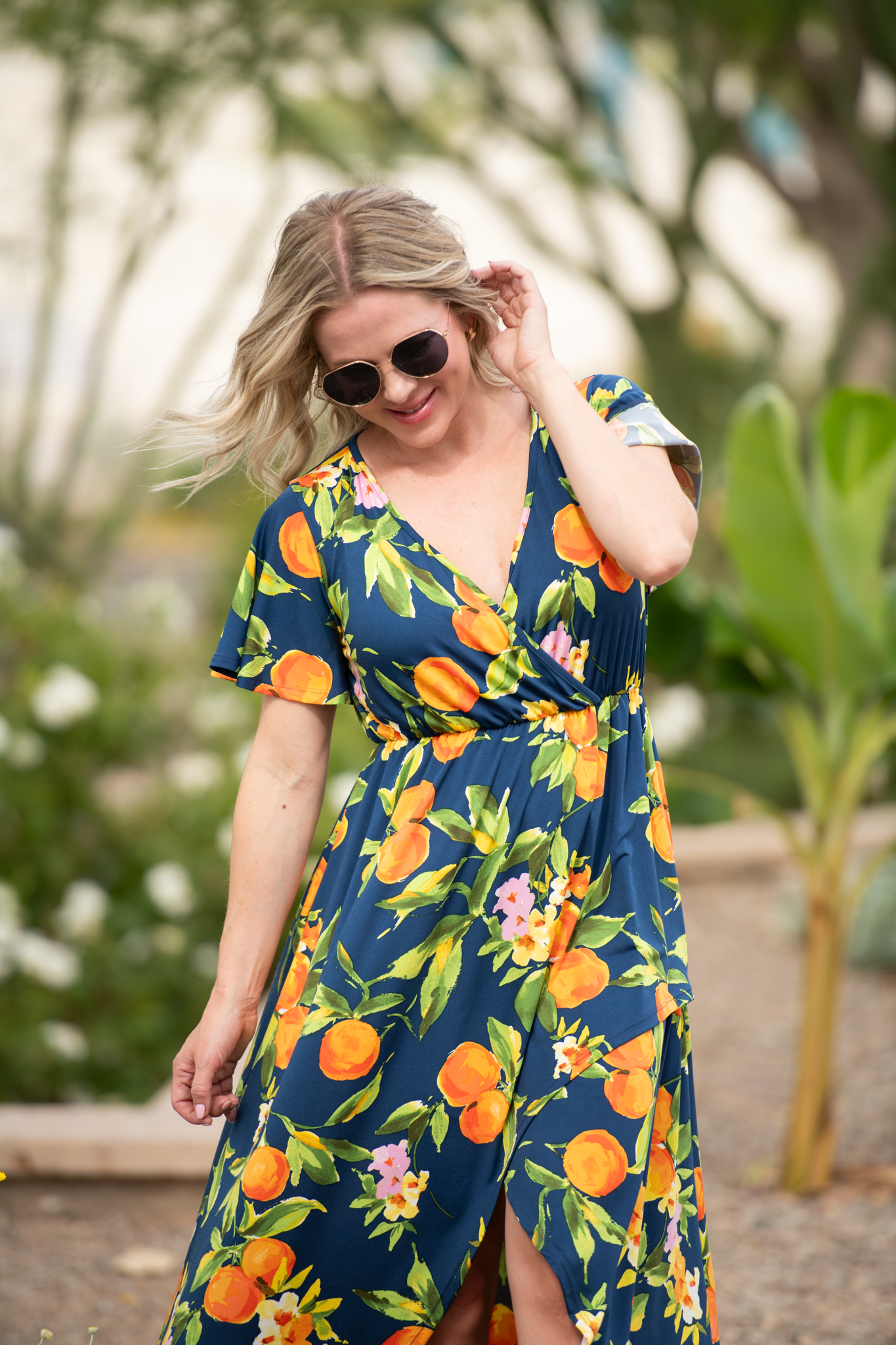 IN STOCK Harley High-Low Dress - Navy Citrus FINAL SALE by Michelle Mae