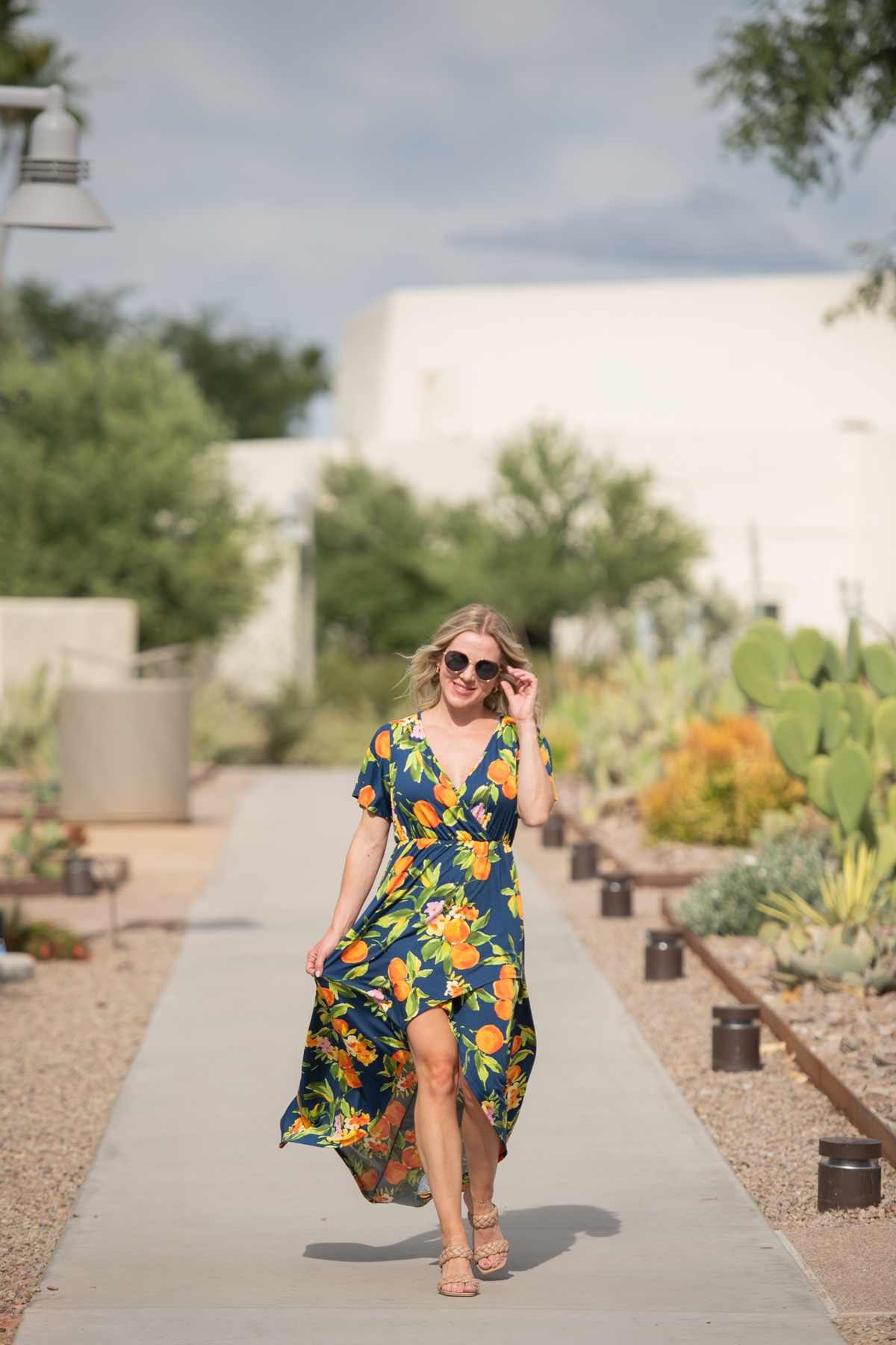 IN STOCK Harley High-Low Dress - Navy Citrus FINAL SALE by Michelle Mae