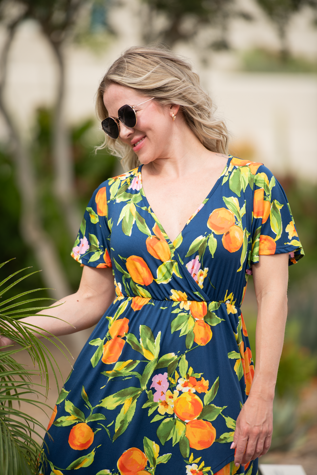 IN STOCK Harley High-Low Dress - Navy Citrus FINAL SALE by Michelle Mae