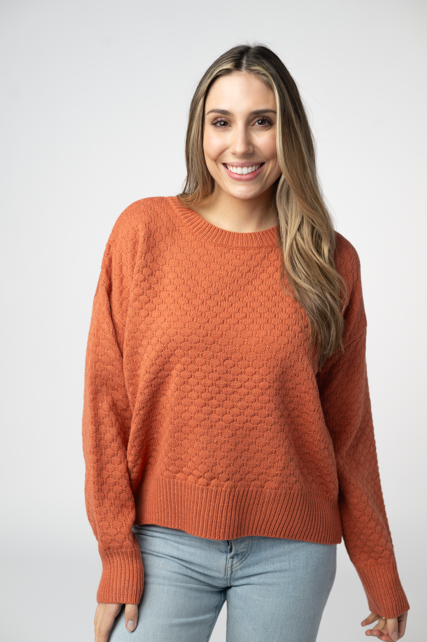 IN STOCK Gianna Pullover Sweater - Pumpkin by Michelle Mae