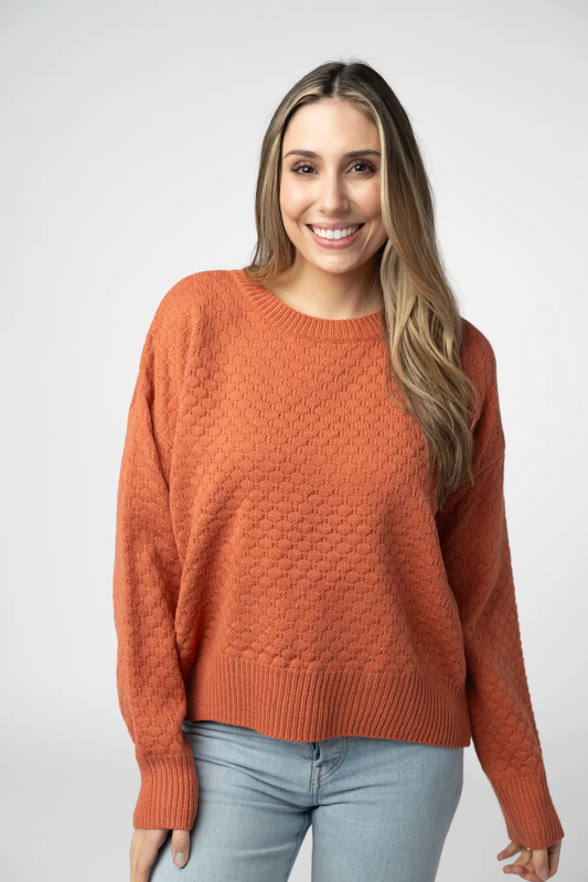 Gianna Pullover Sweater - Pumpkin by Michelle Mae