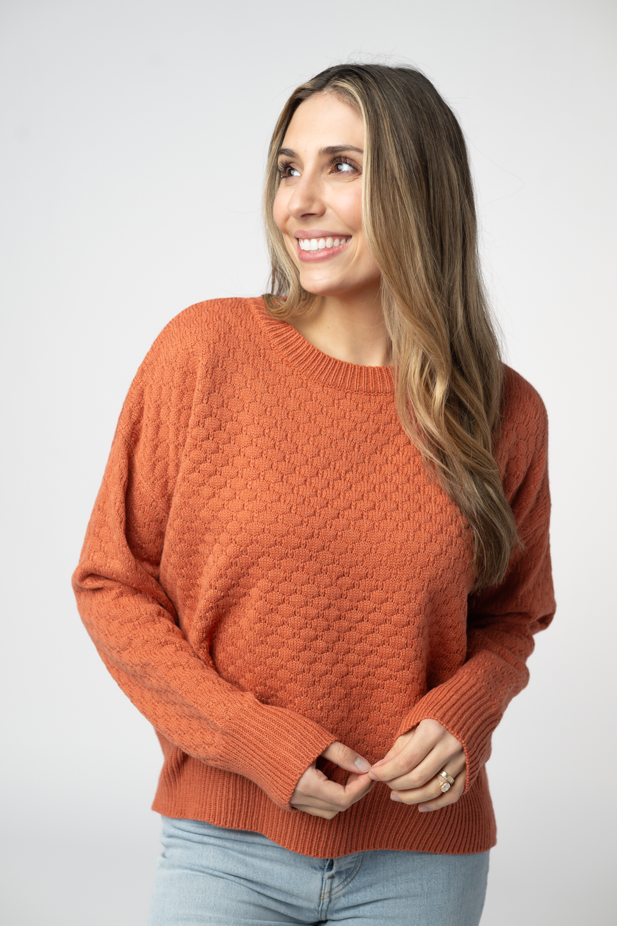 IN STOCK Gianna Pullover Sweater - Pumpkin by Michelle Mae