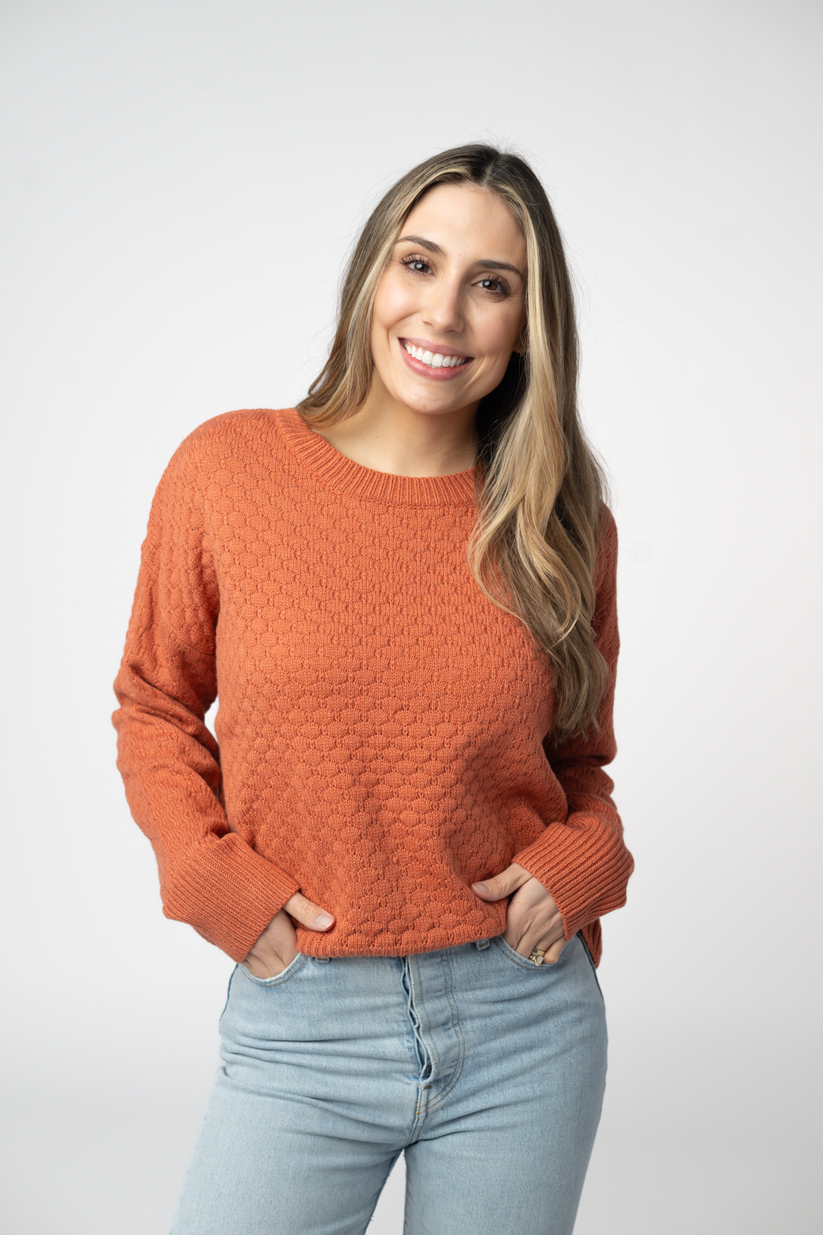 IN STOCK Gianna Pullover Sweater - Pumpkin by Michelle Mae