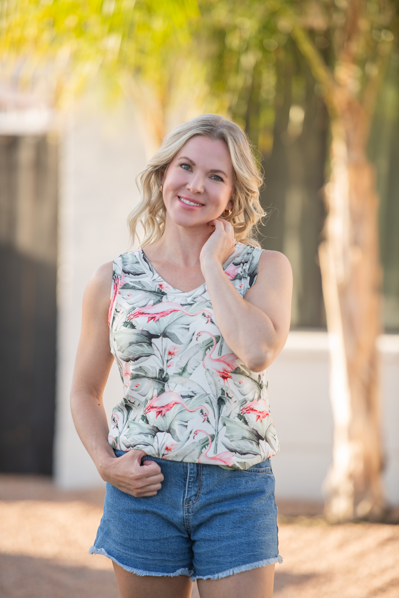 IN STOCK Noelle Tank - Flamingos FINAL SALE by Michelle Mae