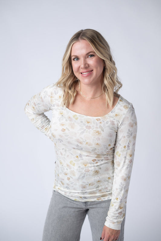 Alyssa Long Sleeve Top - Blush Floral