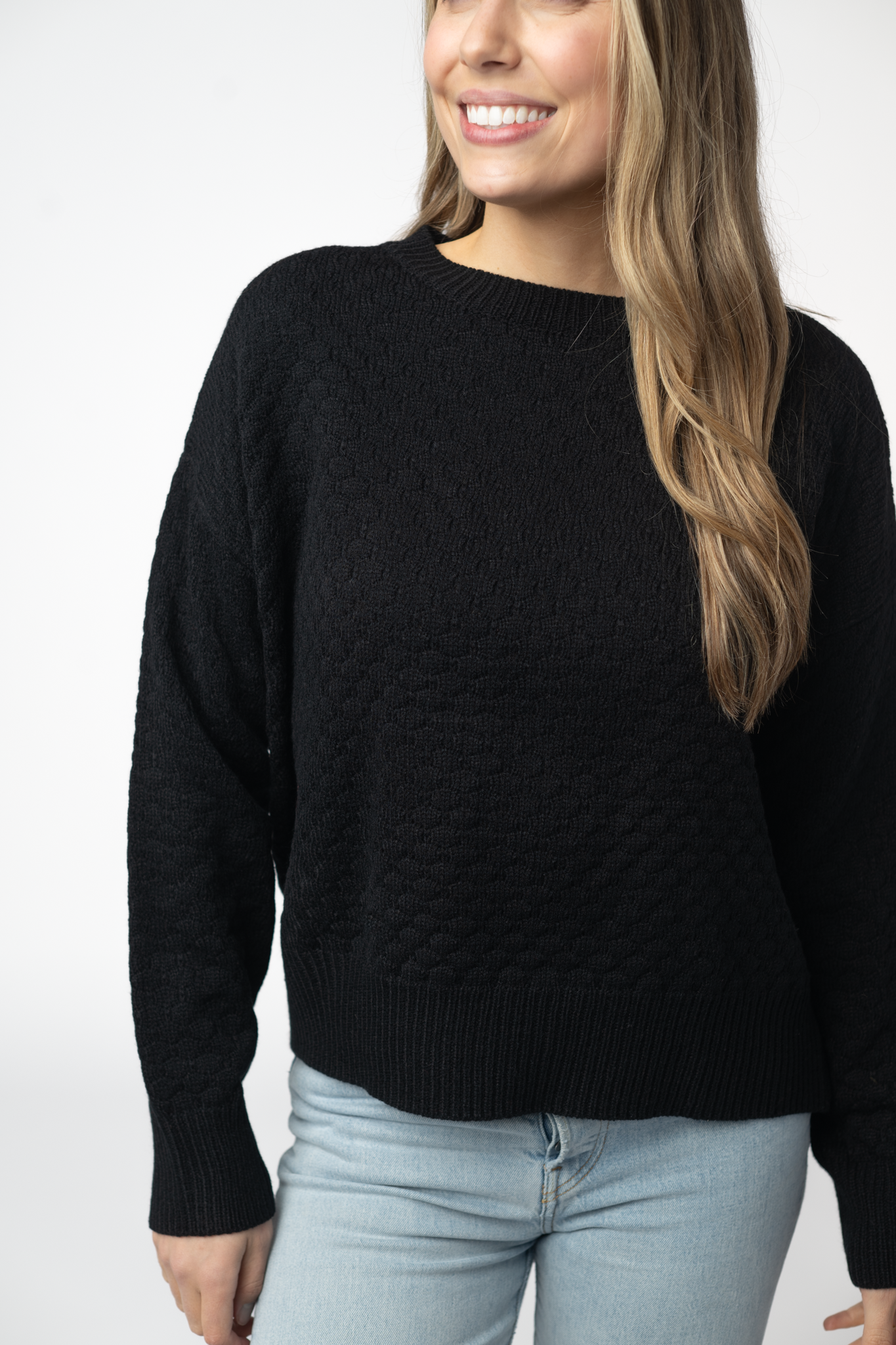 IN STOCK Gianna Pullover Sweater - Black by Michelle Mae
