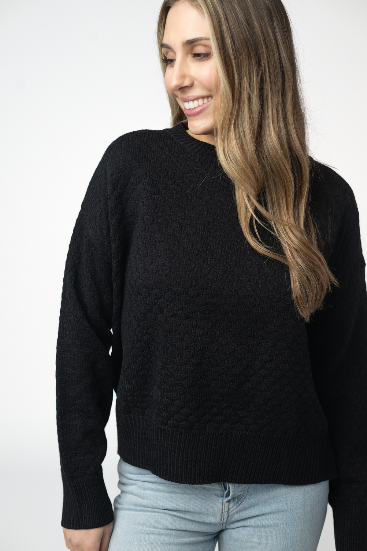 IN STOCK Gianna Pullover Sweater - Black by Michelle Mae